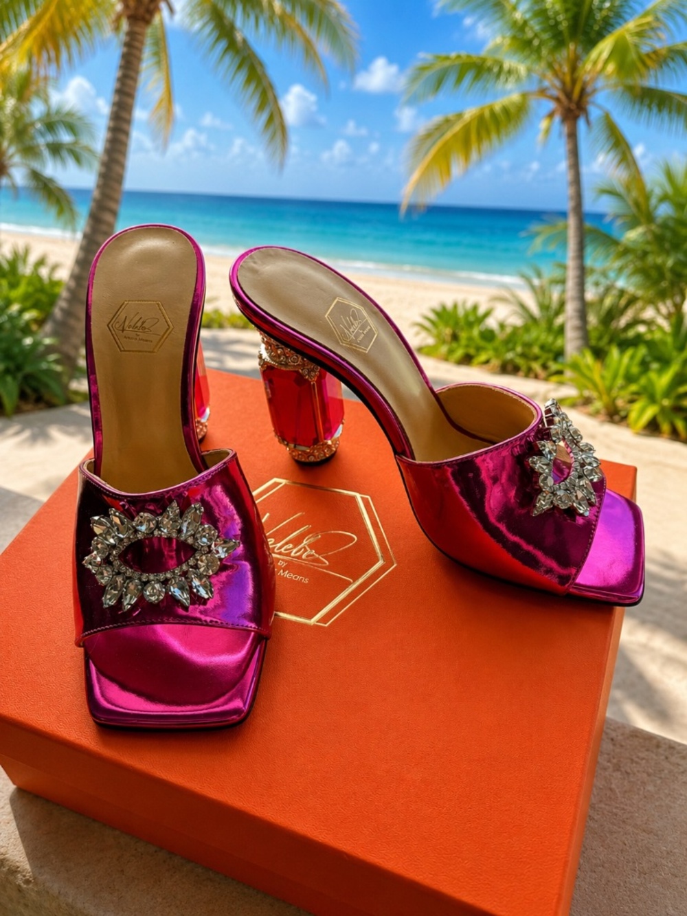 Nalebe Aurum Mule Iridescent Magenta 38.5